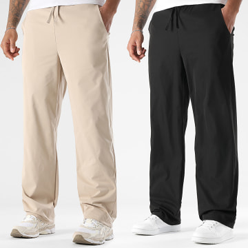 LBO - Lot De 2 Pantalons Large 2028 2027 Beige Noir